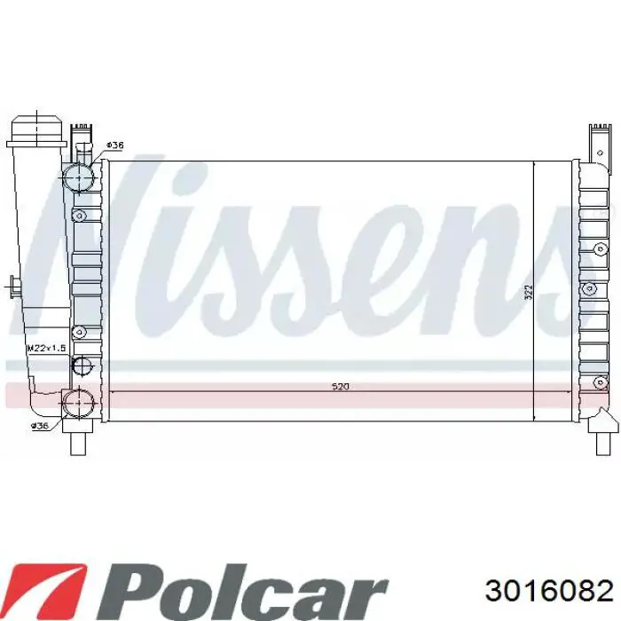 Радиатор 3016082 Polcar