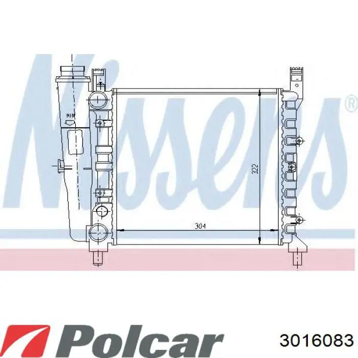 3016083 Polcar Радиатор основной
