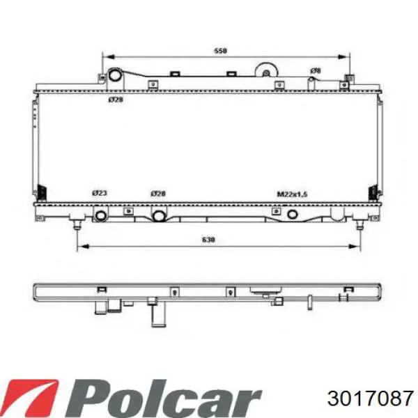 Радиатор 3017087 Polcar