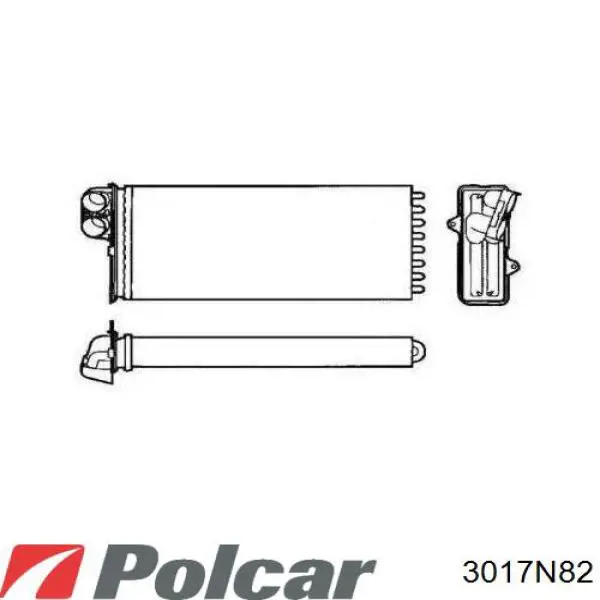 Радиатор печки 3017N82 Polcar