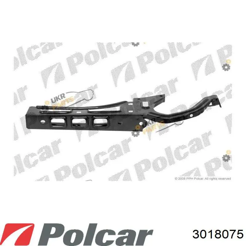 3018075 Polcar суппорт радиатора вертикальный (монтажная панель крепления фар)