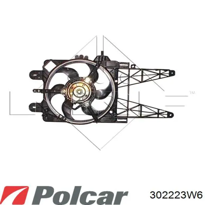 Диффузор вентилятора в сборе с мотором и крыльчаткой 302223W6 Polcar