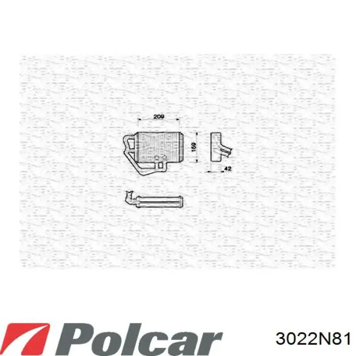 Купить 3022N81 Polcar Радиатор печки