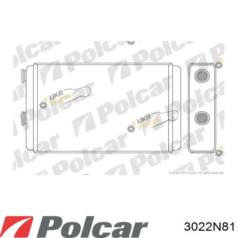 Радиатор печки 3022N81 Polcar