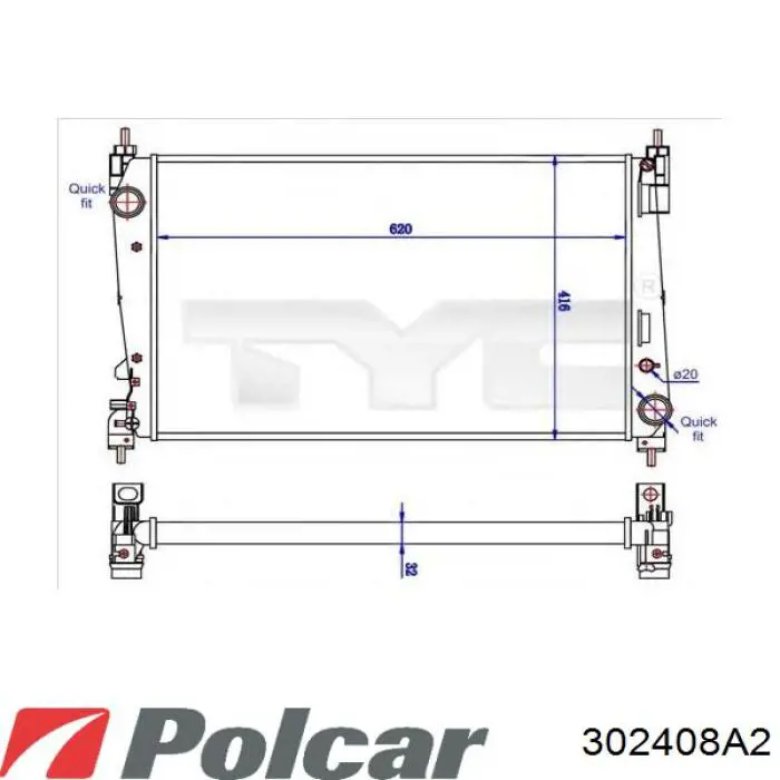 302408-2 Polcar радиатор