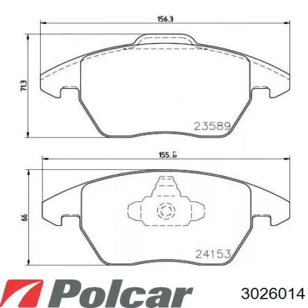 3026014 Polcar Четверть передняя левая