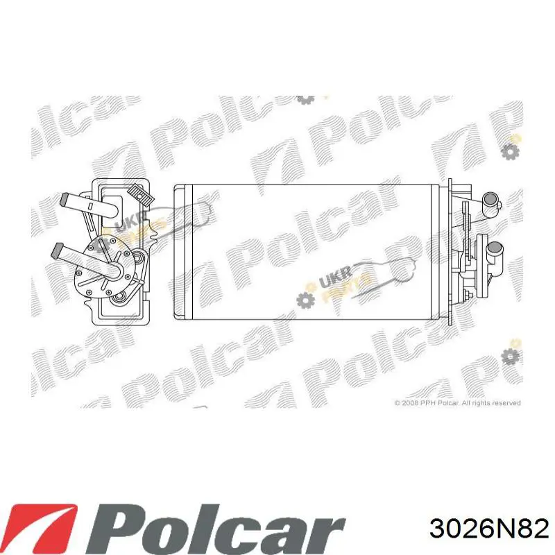 3026N82 Polcar радиатор печки