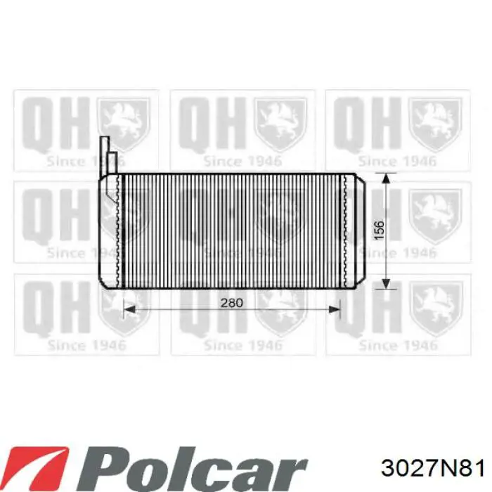 3027N8-1 Polcar радиатор печки