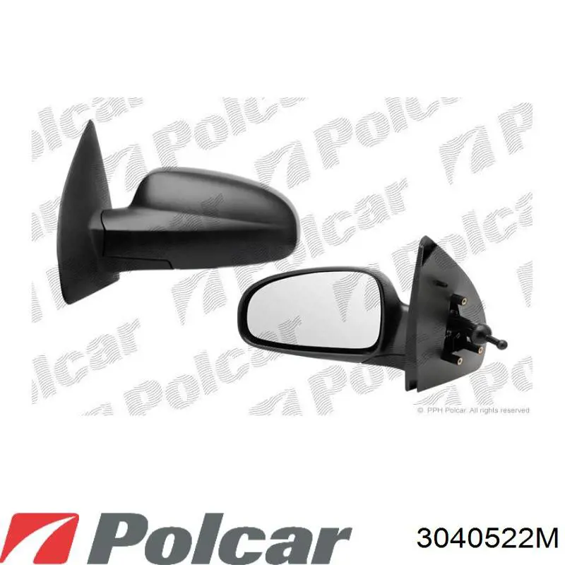 Купить 3040522M Polcar Боковое зеркало заднего вида правое
