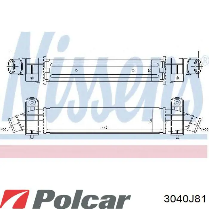 Интеркулер 3040J81 Polcar