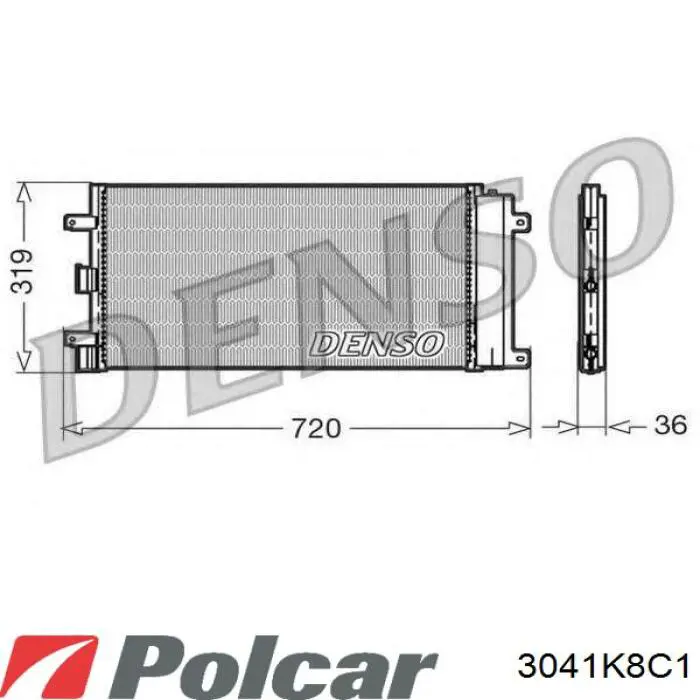 3041K8C1 Polcar радиатор кондиционера