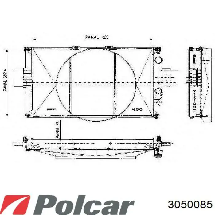 Радиатор 3050085 Polcar