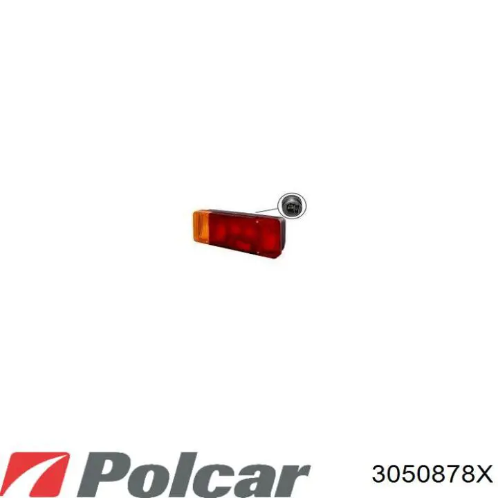 3050878X Polcar фонарь задний левый