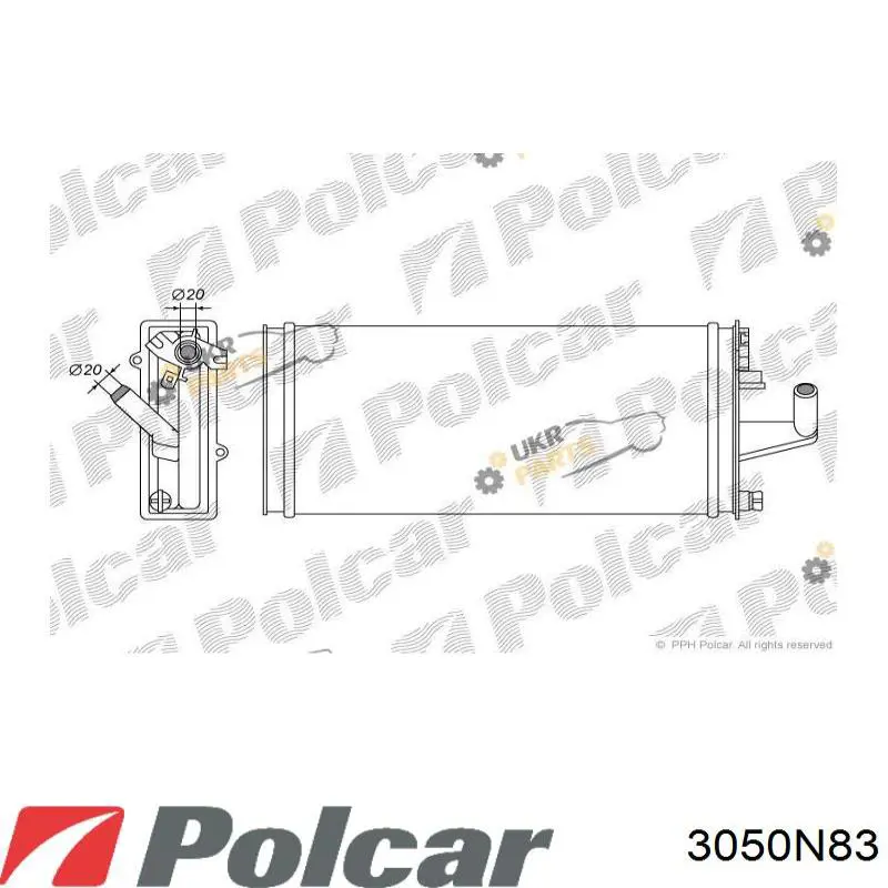 Радиатор печки 3050N83 Polcar