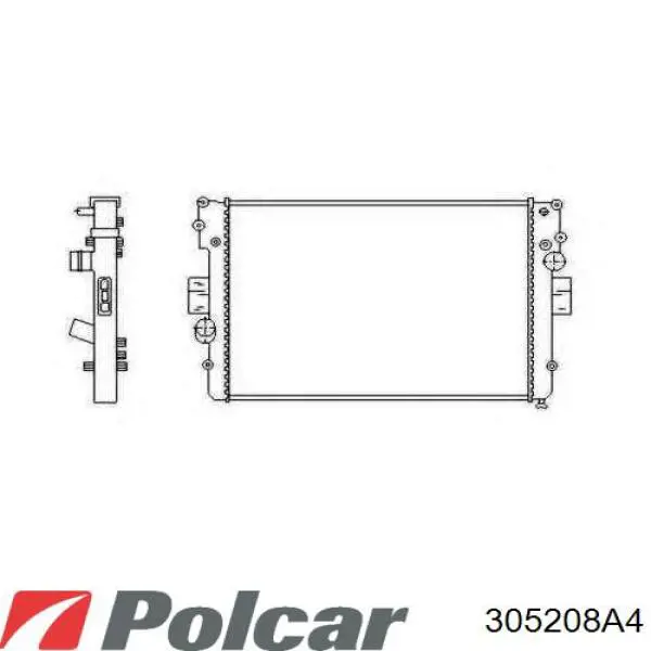 Радиатор 305208A4 Polcar