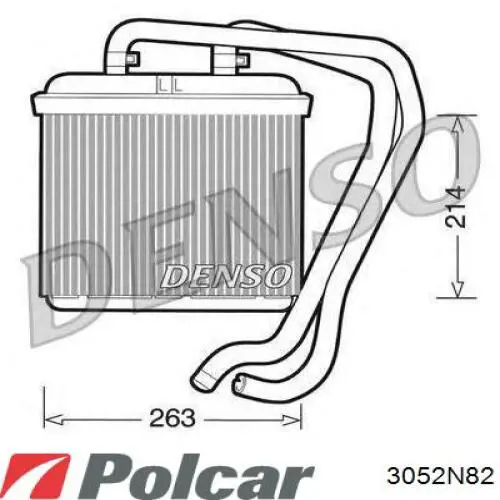 Радиатор печки 3052N82 Polcar