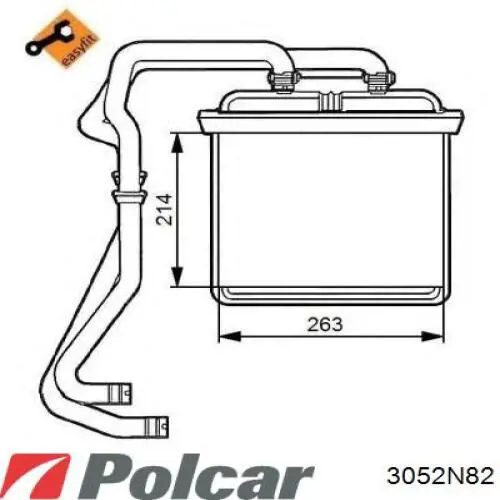 Радиатор печки (отопителя) Polcar 3052N82 цена, от 44.75 USD