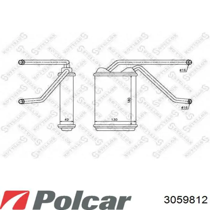 3059812 Polcar радиатор печки