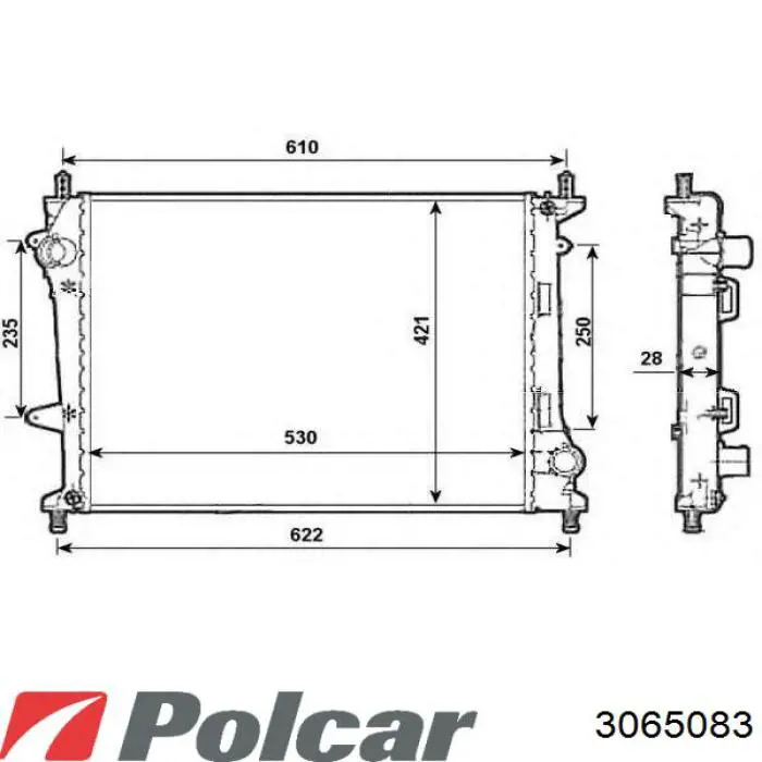 3065083 Polcar Радиатор основной