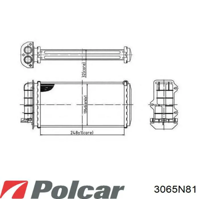 Радиатор печки 3065N81 Polcar