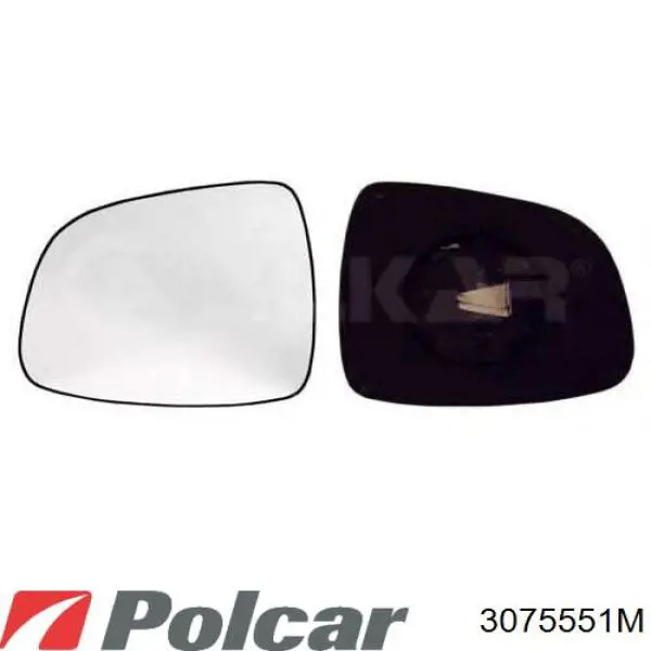 3075551M Polcar зеркальный элемент зеркала заднего вида правого