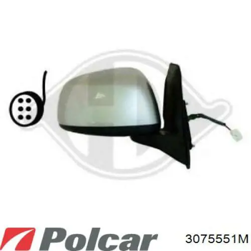 Купить 8473080J00 Suzuki Стекло правого зеркала заднего вида