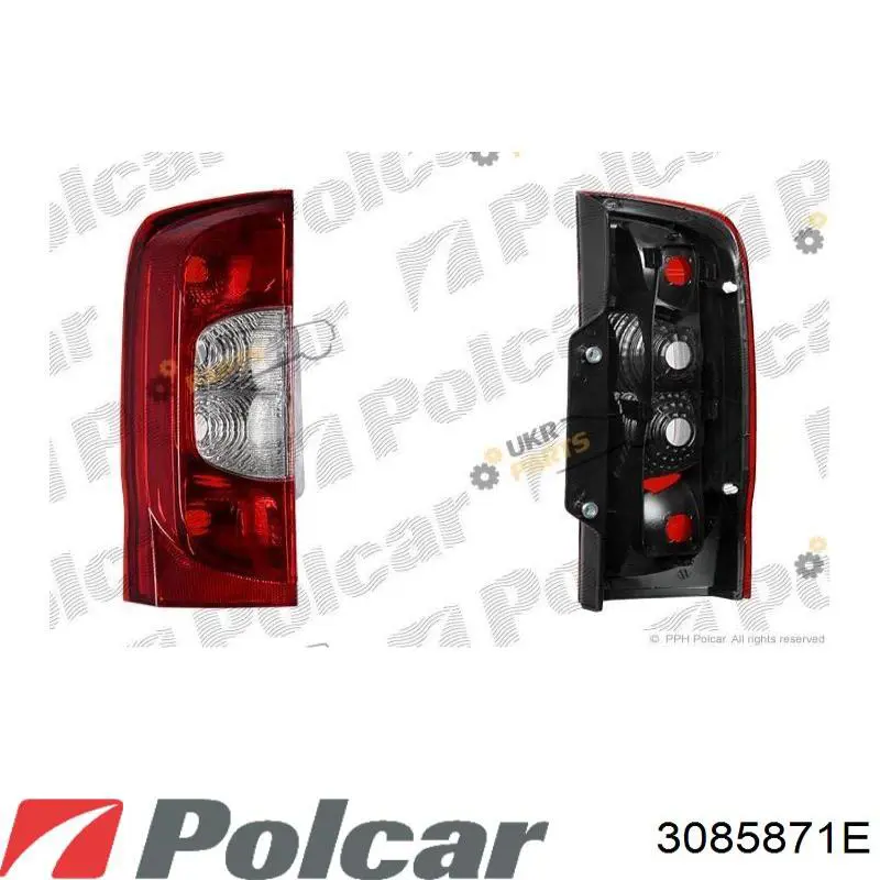 3085870E Polcar фонарь задний левый