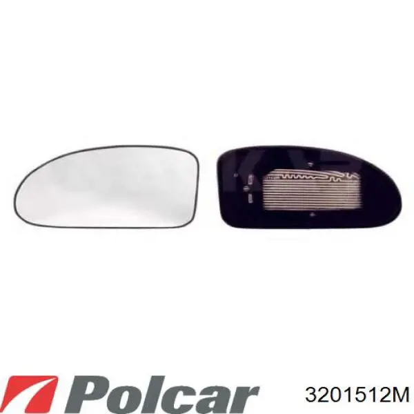 Левое боковое зеркало 3201512M Polcar