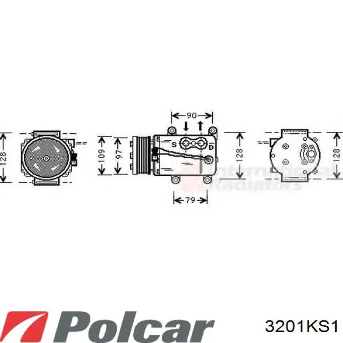 Компрессор кондиционера 3201KS1 Polcar
