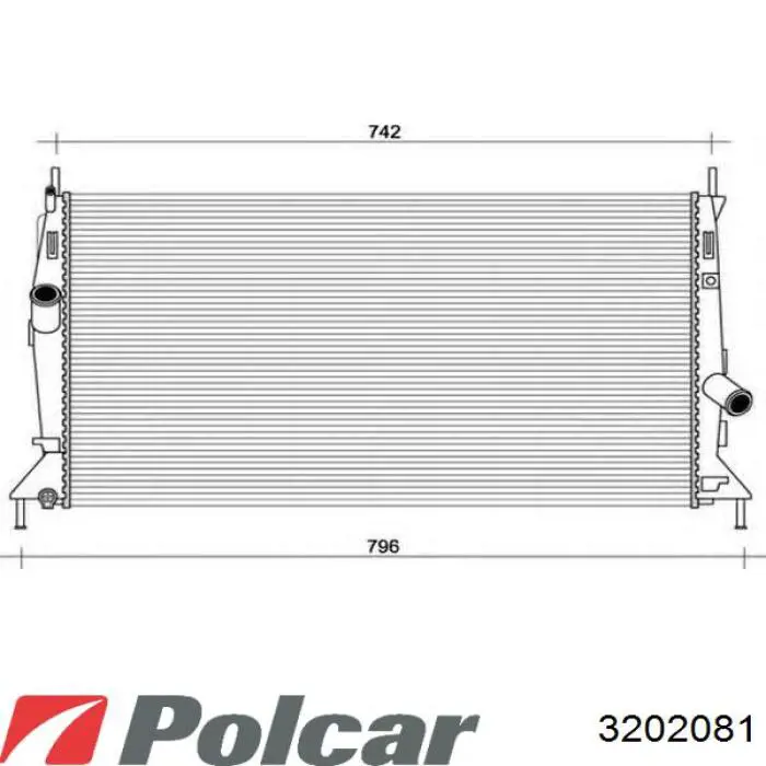 Купить 3202081 Polcar Радиатор водяной