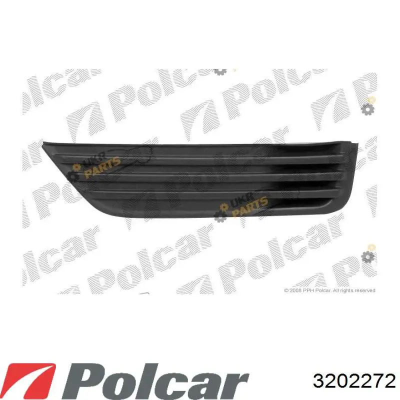 320227-2 Polcar заглушка (решетка противотуманных фар бампера переднего правая)