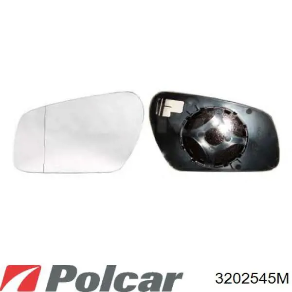 Стекло левого зеркала заднего вида 3202545M Polcar