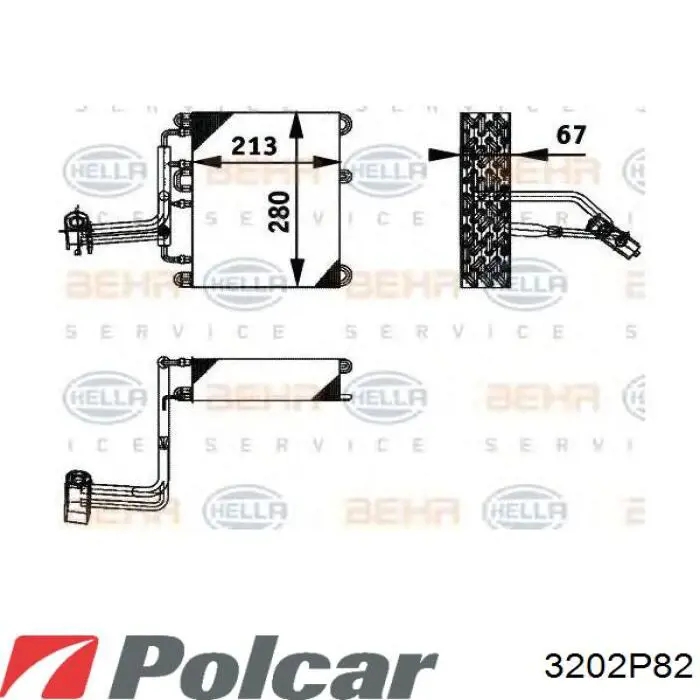 Радиатор испарителя кондиционера Volvo 307673293 цена, от 25.34 USD