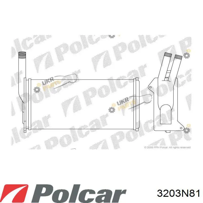 Радиатор печки 3203N81 Polcar