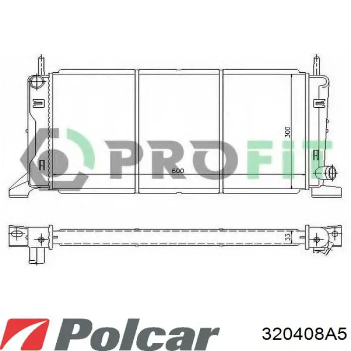 Радиатор 320408A5 Polcar