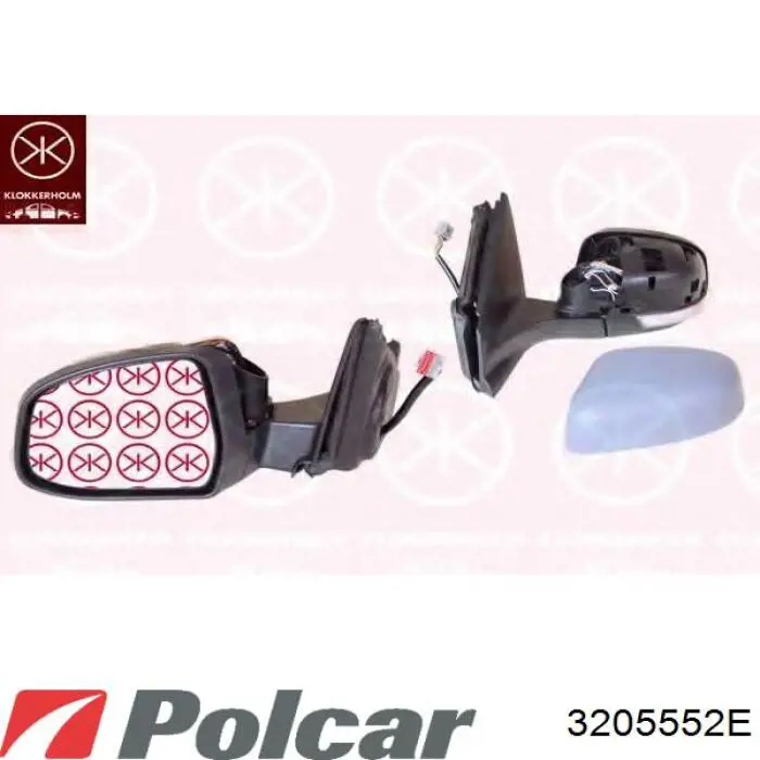 Купить 3205552E Polcar Стекло правого зеркала заднего вида