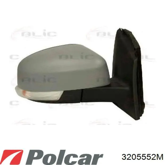 Стекло правого зеркала заднего вида 3205552M Polcar