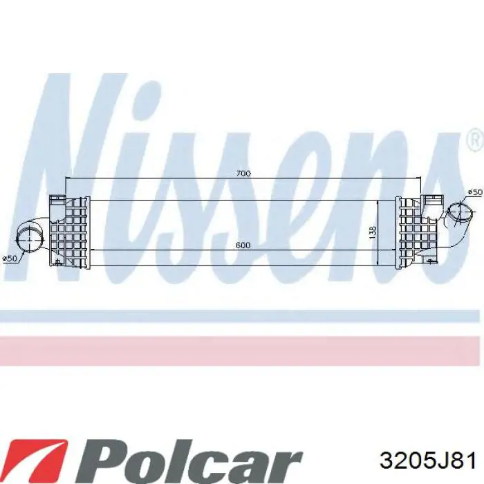3205J81 Polcar интеркулер
