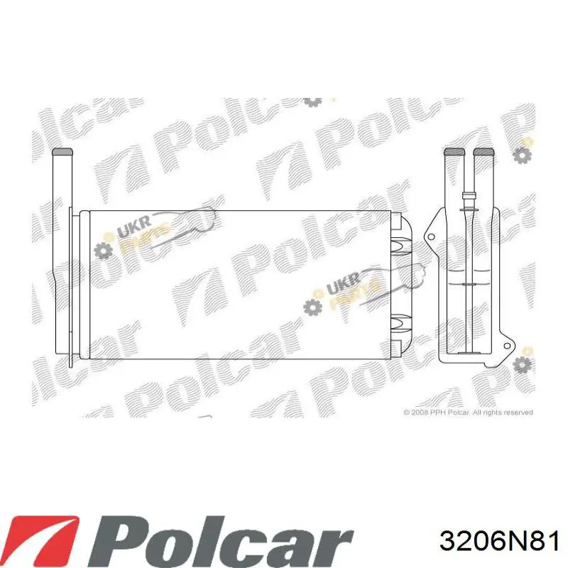 Радиатор печки 3206N81 Polcar