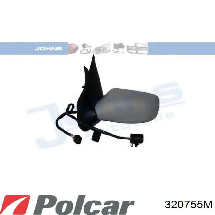 Стекло правого зеркала заднего вида 320754M Polcar