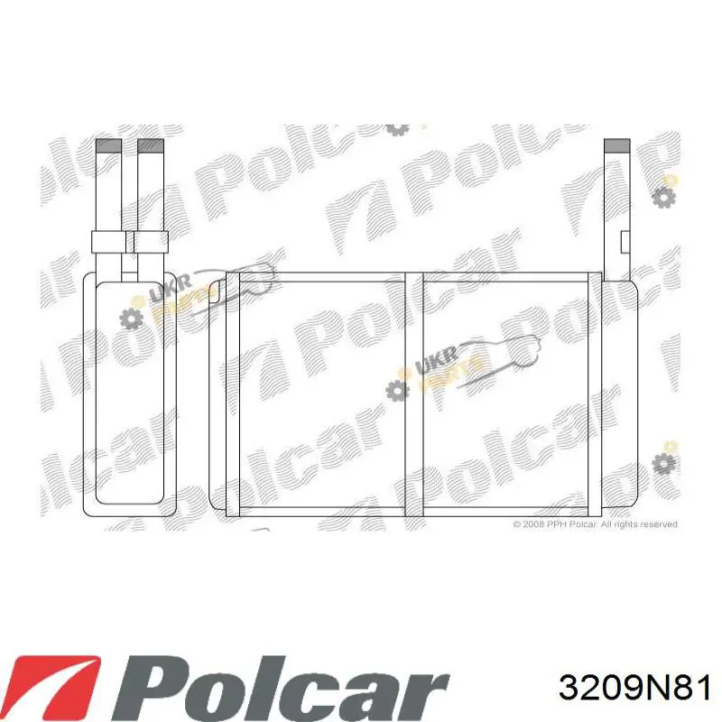 3209N81 Polcar радиатор печки