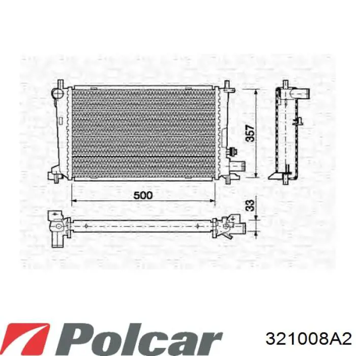 Радиатор 321008A2 Polcar