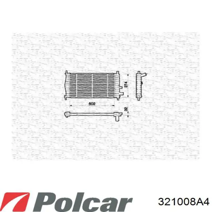 Радиатор охлаждения Polcar 3210084
