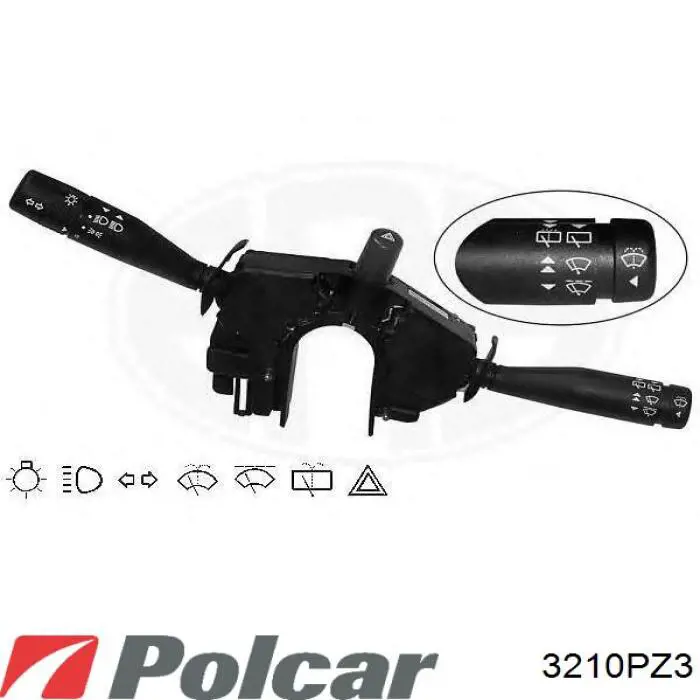 Купить 3210PZ3 Polcar Левый подрулевой переключатель