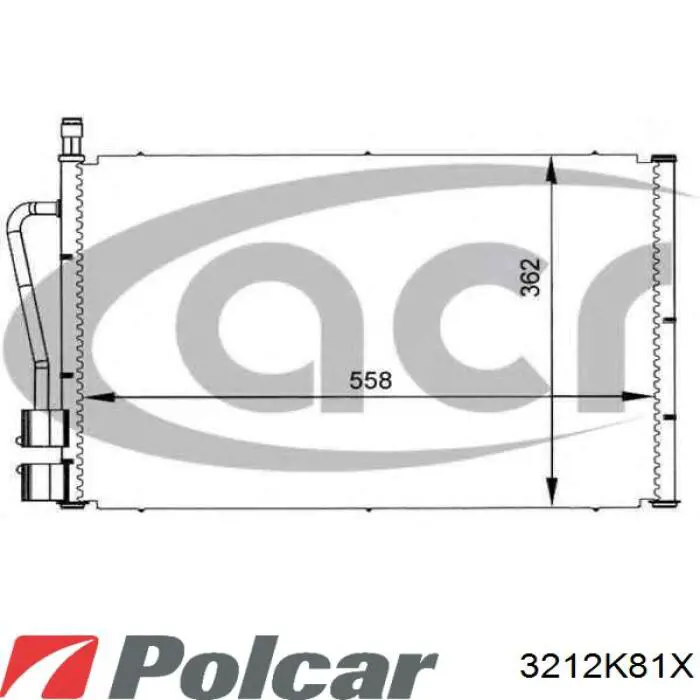 3212K81X Polcar радиатор кондиционера