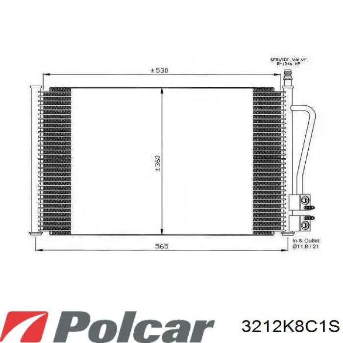 3212K8C1S Polcar радиатор кондиционера