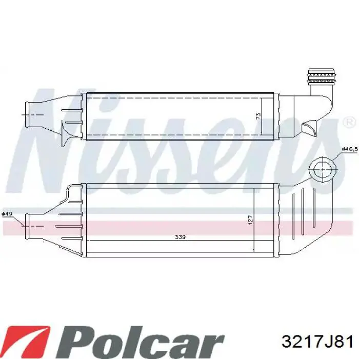 3217J8-1 Polcar интеркулер