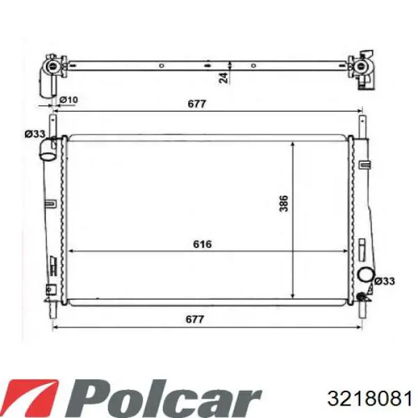 Радиатор 3218081 Polcar