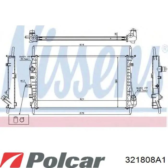 321808A1 Polcar Радиатор основной