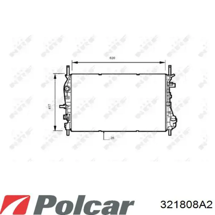 Радиатор 321808A2 Polcar